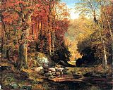 Autumn Canvas Paintings - Cresheim Glen, Wissahickon, Autumn